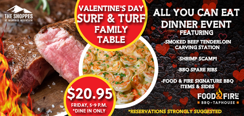 Valentine’s Day Surf & Turf Family Table