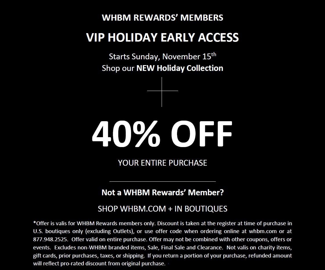 VIP Holiday Early Access