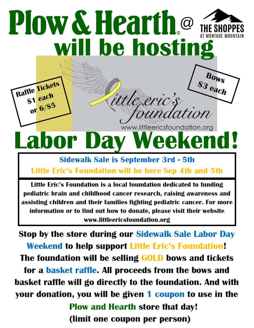 Labor Day Sidewalk Sale